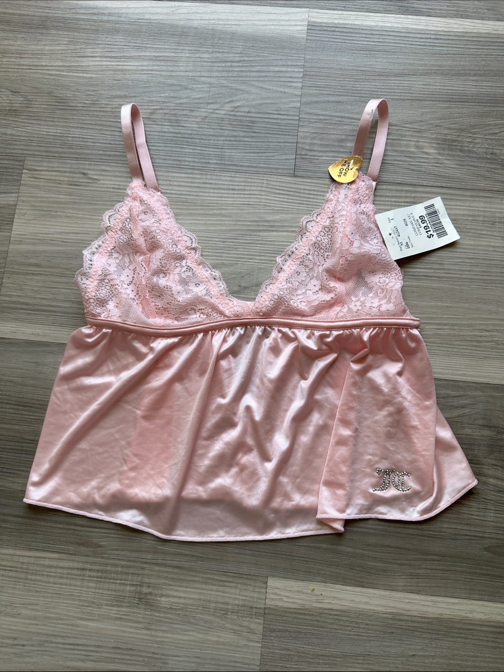 3 for $20 ✨ Juicy Pink Lace Satin Camisole Top